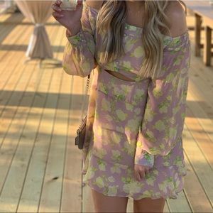 Off the shoulder baby doll dress